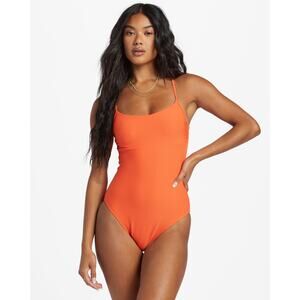 BILLABONG NWT Tanlines Orange High Leg One-Piece Swimsuit - Large